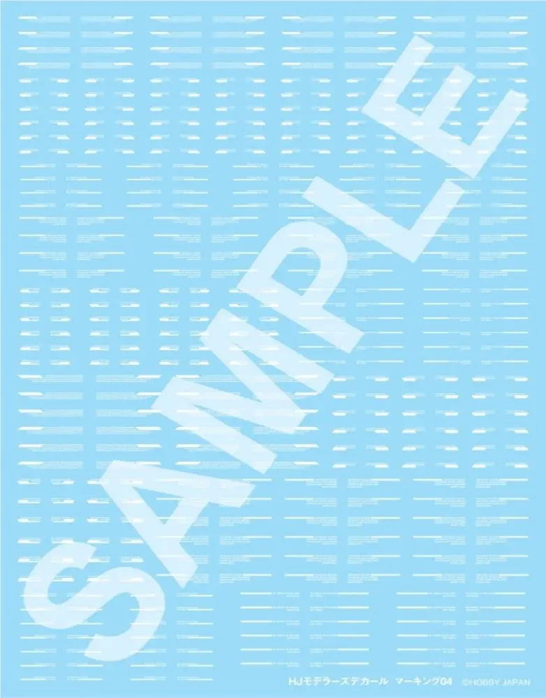 HJ Modellers Decal Marking 04 Edge Layout Type: White - TSURUMAI HOBBY